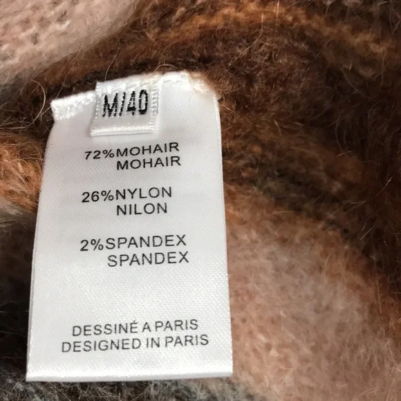 NWT ANTIK BATIK Moya belted brushed intarsia mohair-blend cardigan - Picture 13 of 13